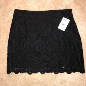 Free People Black lace skirt- Size 12
